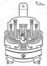 Iran – Fensterdeko – Basteln – Ausmalbild – Ausschneiden – 15 Vorlagen – Materialseite 4