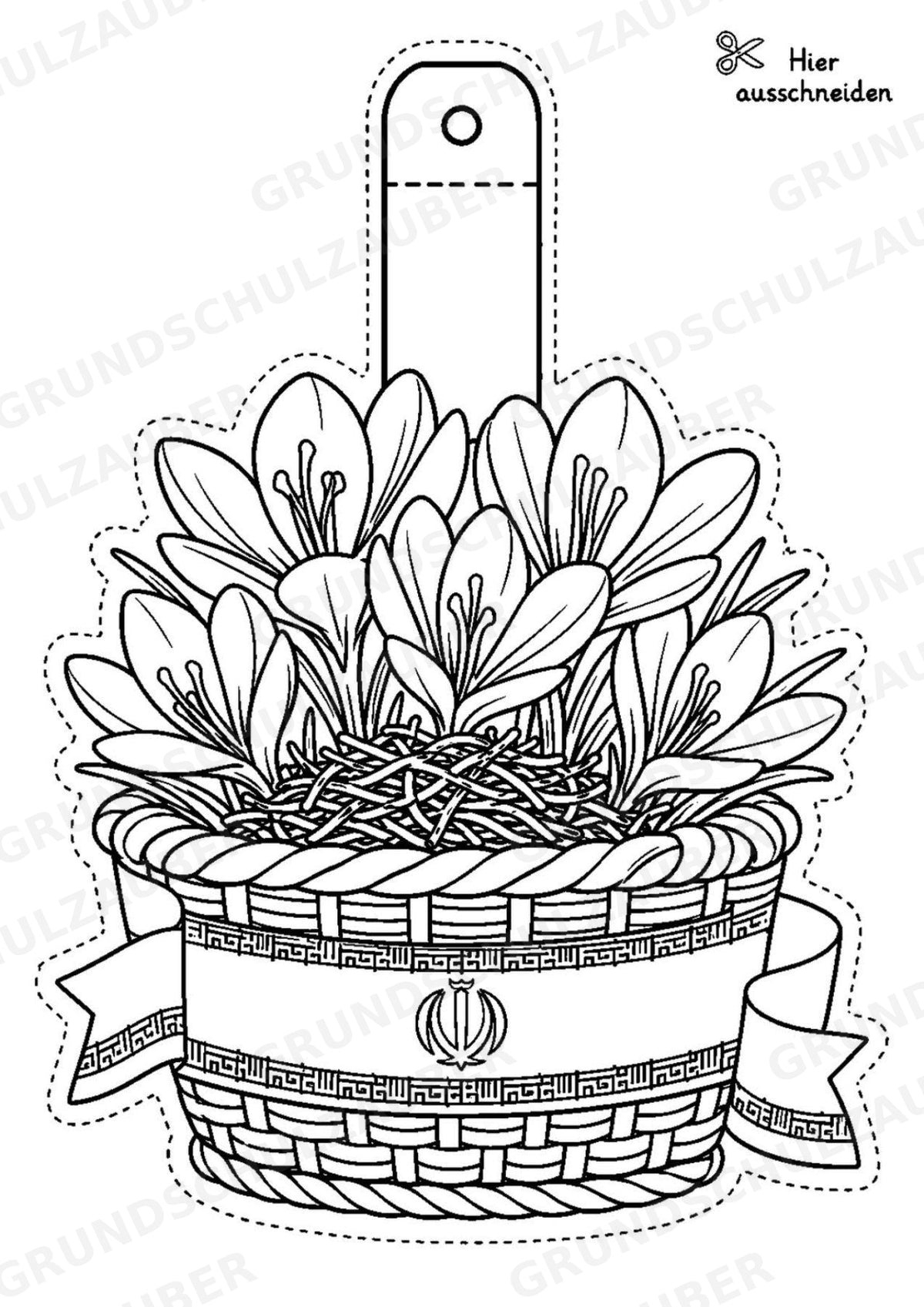 Iran – Fensterdeko – Basteln – Ausmalbild – Ausschneiden – 15 Vorlagen – Materialseite 6