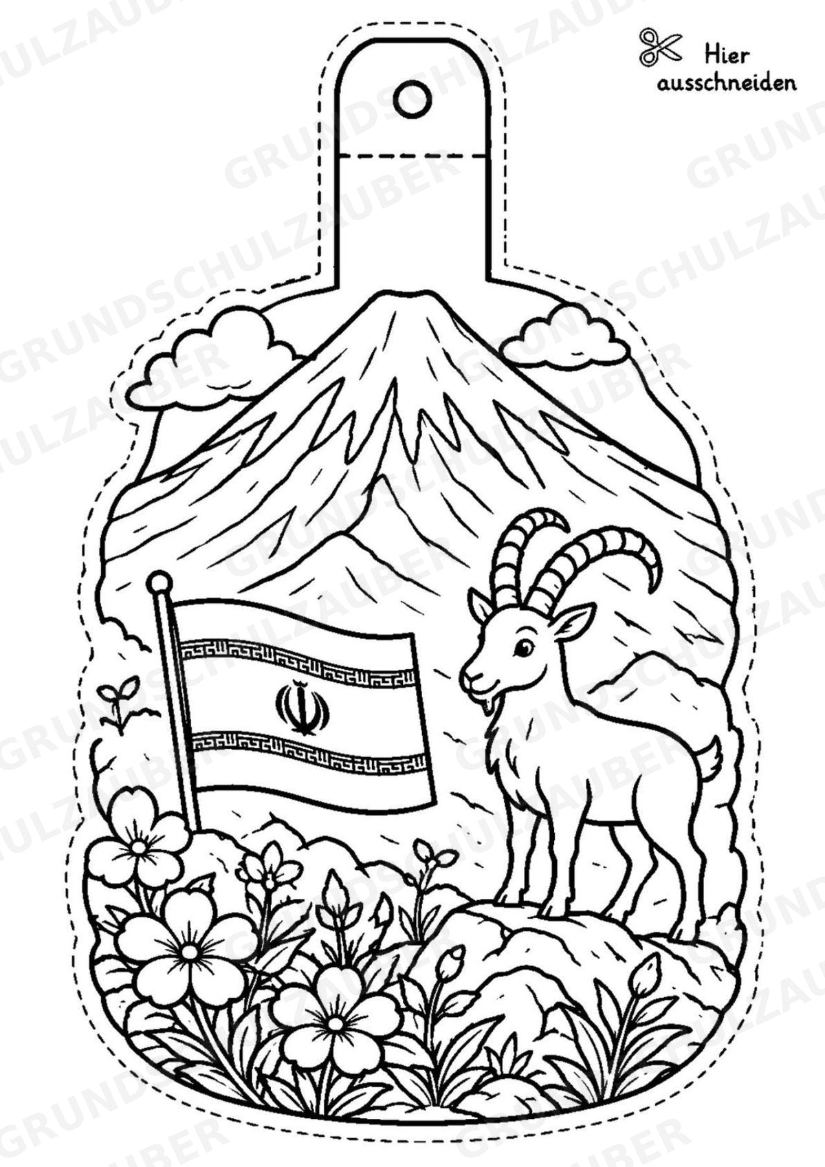 Iran – Fensterdeko – Basteln – Ausmalbild – Ausschneiden – 15 Vorlagen – Materialseite 12