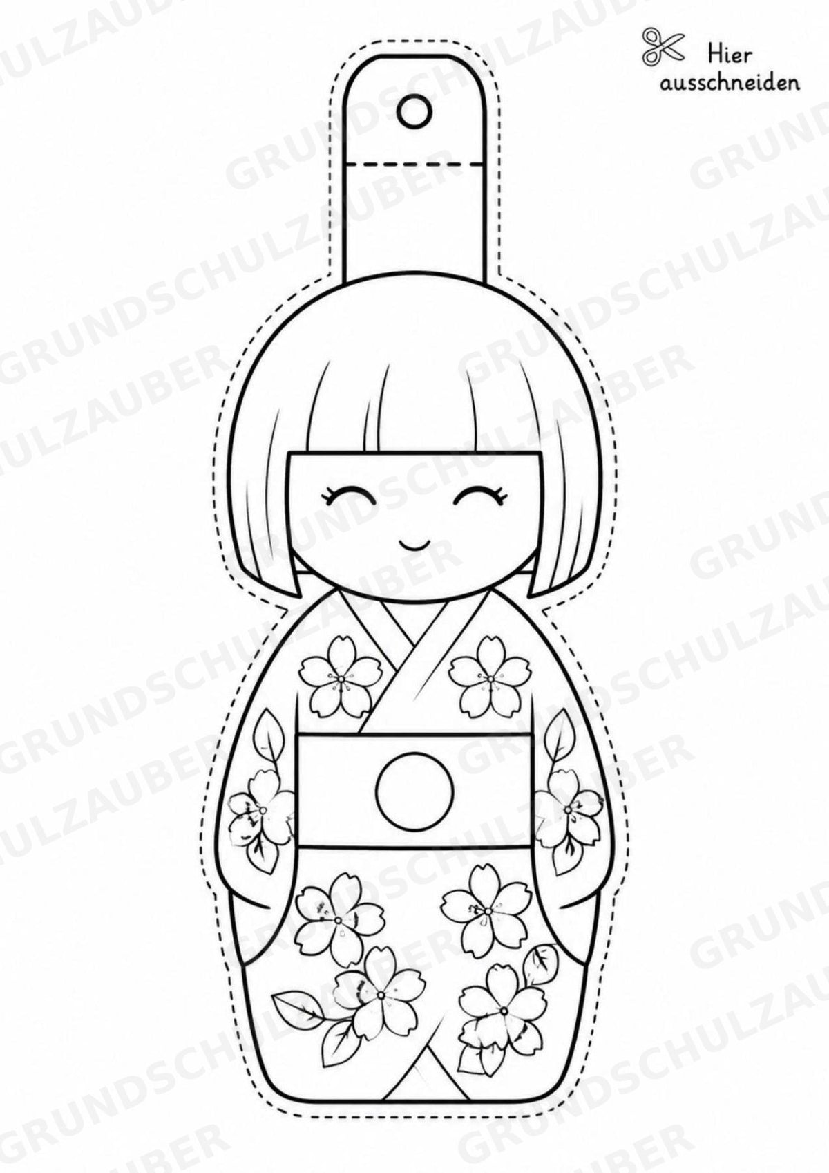 Japan – Fensterdeko – Basteln – Ausmalbild – Ausschneiden – 15 Vorlagen – Materialseite 4