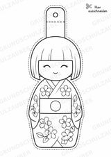 Japan – Fensterdeko – Basteln – Ausmalbild – Ausschneiden – 15 Vorlagen – Materialseite 4