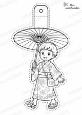 Japan – Fensterdeko – Basteln – Ausmalbild – Ausschneiden – 15 Vorlagen – Materialseite 16