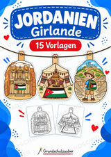 Jordanien – Fensterdeko – Basteln – Ausmalbild – Ausschneiden – 15 Vorlagen – Cover