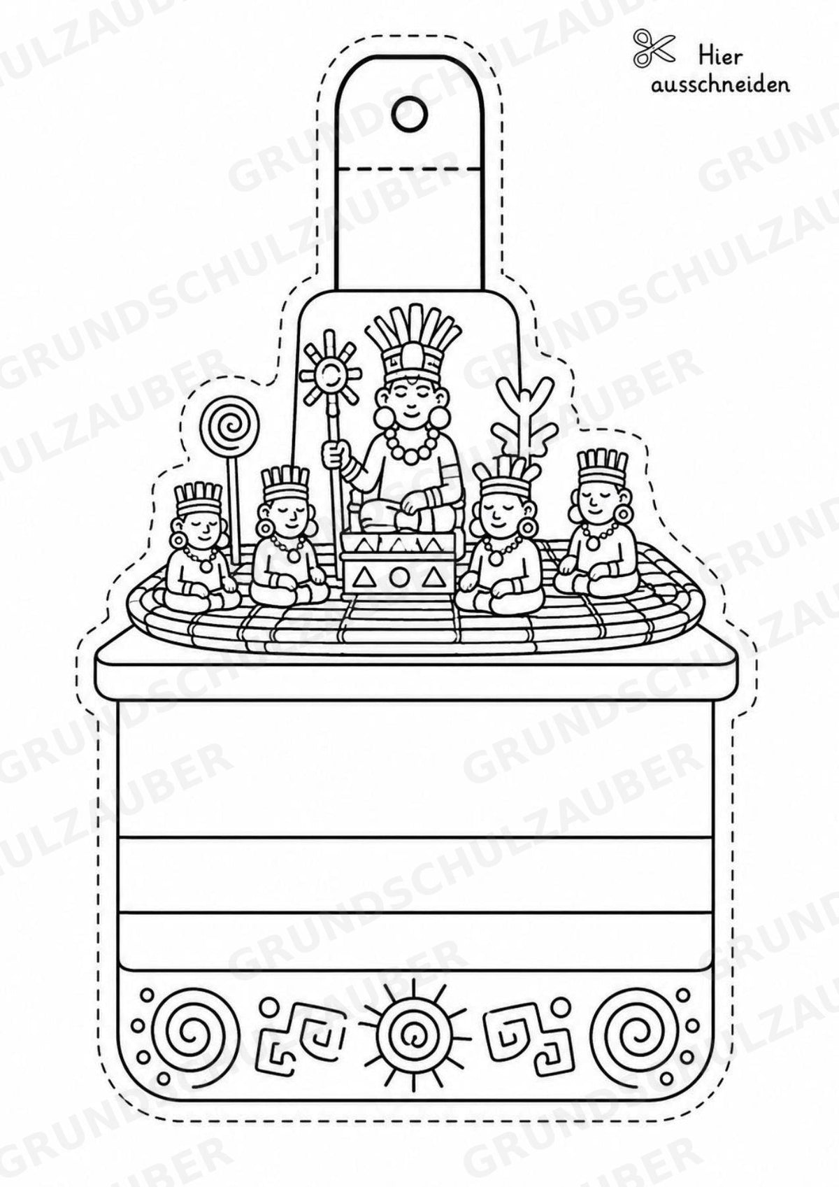 Kolumbien – Fensterdeko – Basteln – Ausmalbild – Ausschneiden – 15 Vorlagen – Materialseite 7