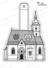 Kroatien – Fensterdeko – Basteln – Ausmalbild – Ausschneiden – 15 Vorlagen – Materialseite 12