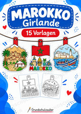 Marokko – Fensterdeko – Basteln – Ausmalbild – Ausschneiden – 15 Vorlagen – Cover