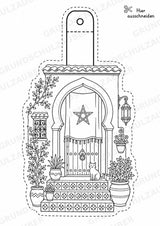 Marokko – Fensterdeko – Basteln – Ausmalbild – Ausschneiden – 15 Vorlagen – Materialseite 4