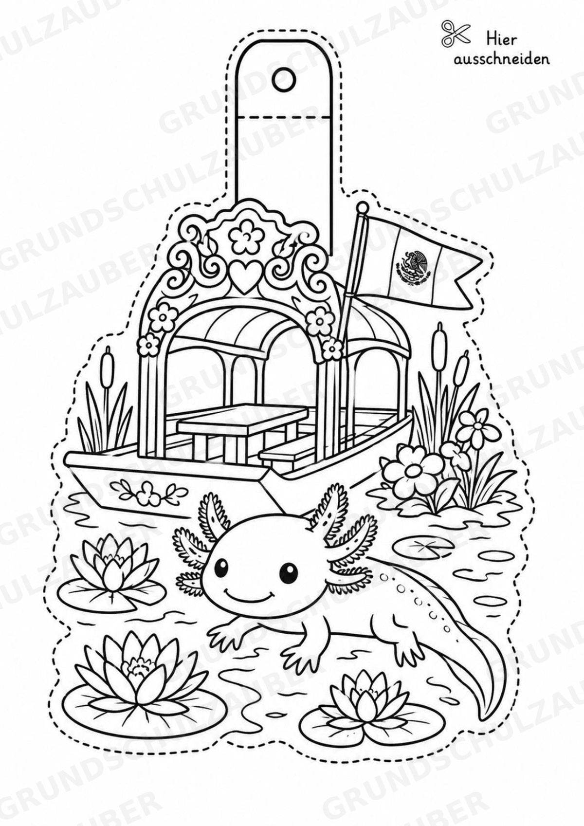 Mexiko – Fensterdeko – Basteln – Ausmalbild – Ausschneiden – 15 Vorlagen – Materialseite 5