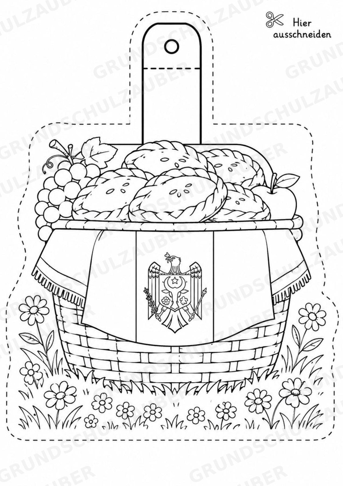 Moldawien – Fensterdeko – Basteln – Ausmalbild – Ausschneiden – 15 Vorlagen – Materialseite 11