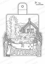 Neuseeland – Fensterdeko – Basteln – Ausmalbild – Ausschneiden – 15 Vorlagen – Materialseite 6