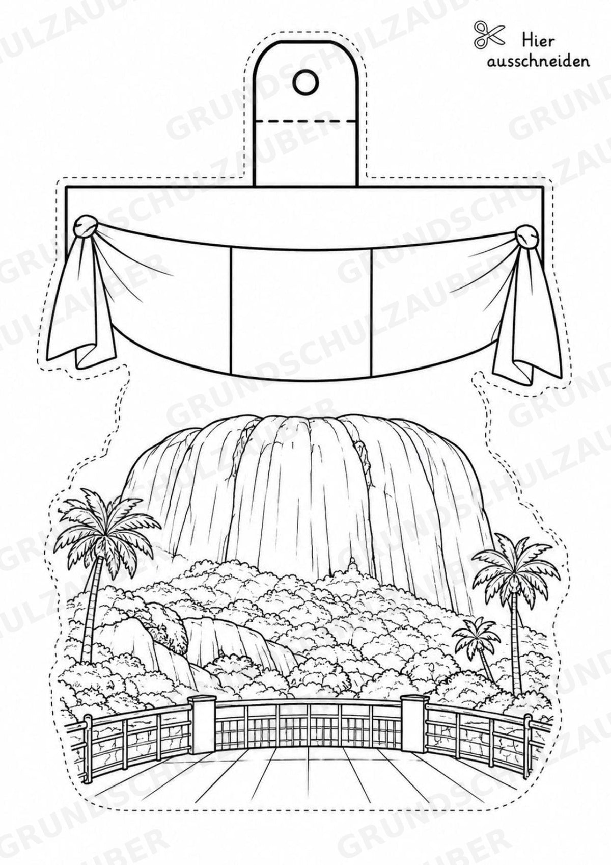 Nigeria – Fensterdeko – Basteln – Ausmalbild – Ausschneiden – 15 Vorlagen – Materialseite 3