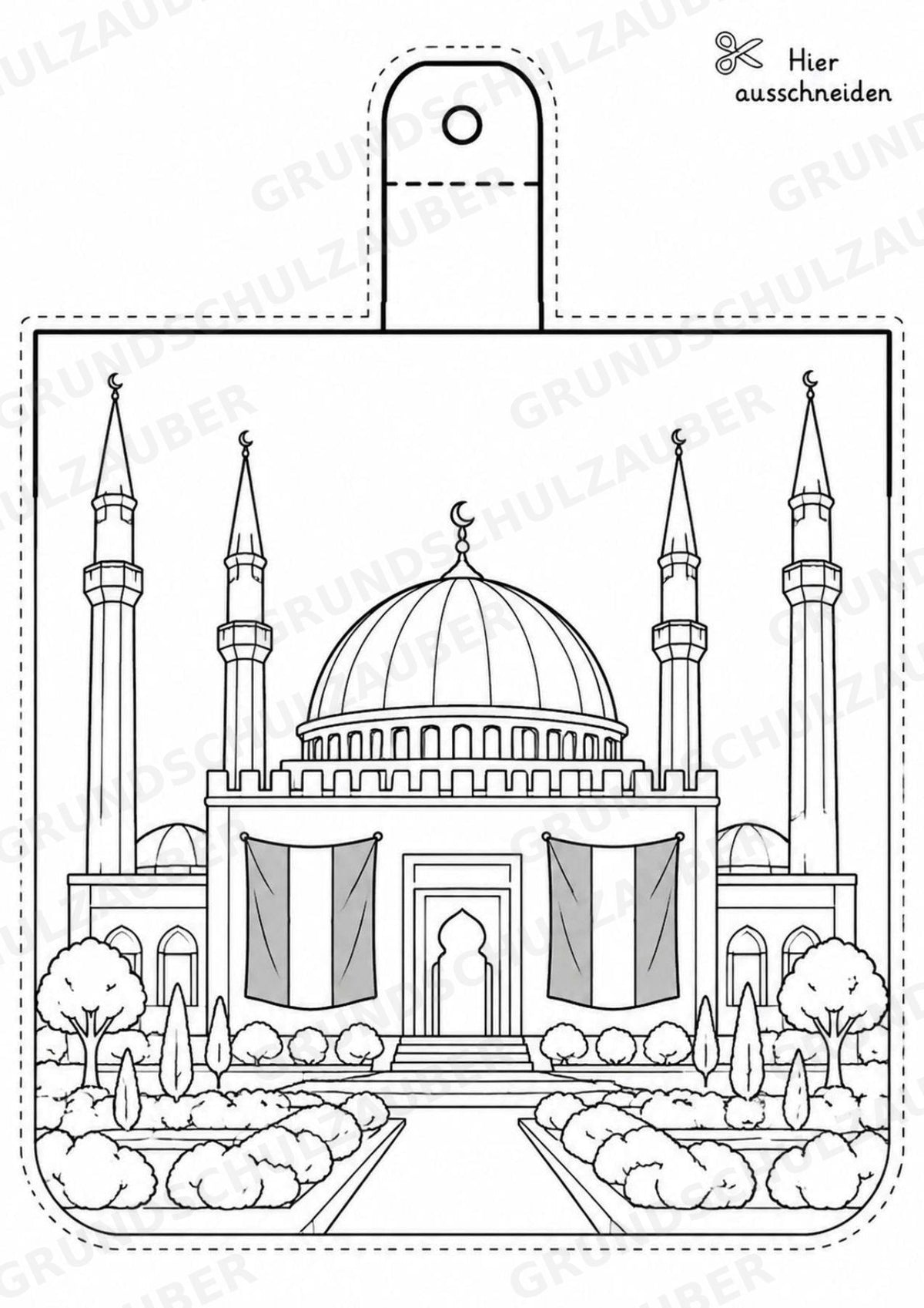 Nigeria – Fensterdeko – Basteln – Ausmalbild – Ausschneiden – 15 Vorlagen – Materialseite 4