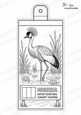 Nigeria – Fensterdeko – Basteln – Ausmalbild – Ausschneiden – 15 Vorlagen – Materialseite 9