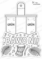 Nigeria – Fensterdeko – Basteln – Ausmalbild – Ausschneiden – 15 Vorlagen – Materialseite 16