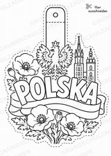 Polen – Fensterdeko – Basteln – Ausmalbild – Ausschneiden – 15 Vorlagen – Materialseite 2