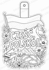 Polen – Fensterdeko – Basteln – Ausmalbild – Ausschneiden – 15 Vorlagen – Materialseite 16