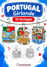 Portugal – Fensterdeko – Basteln – Ausmalbild – Ausschneiden – 15 Vorlagen – Cover