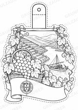 Portugal – Fensterdeko – Basteln – Ausmalbild – Ausschneiden – 15 Vorlagen – Materialseite 12