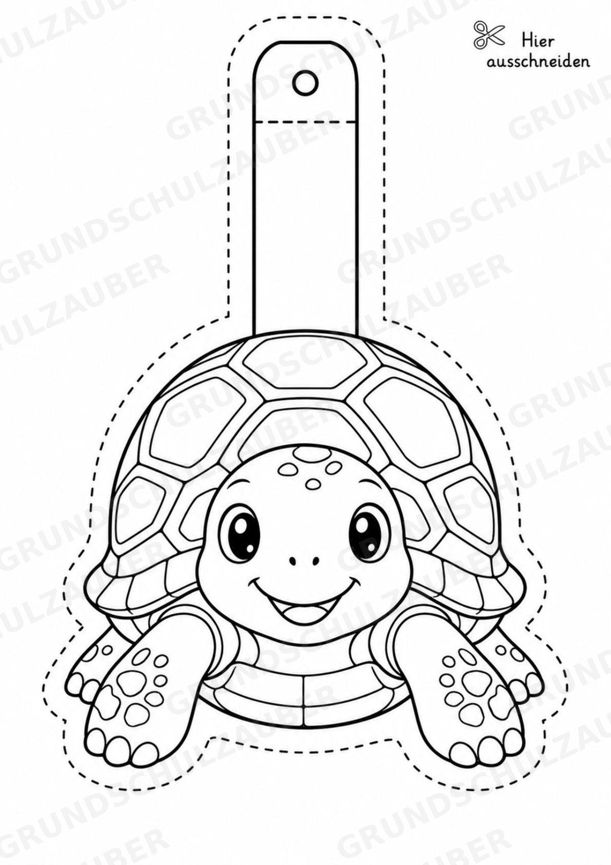 Schildkröte – Fensterdeko – Basteln – Ausmalbild – Ausschneiden – 15 Vorlagen – Materialseite 2