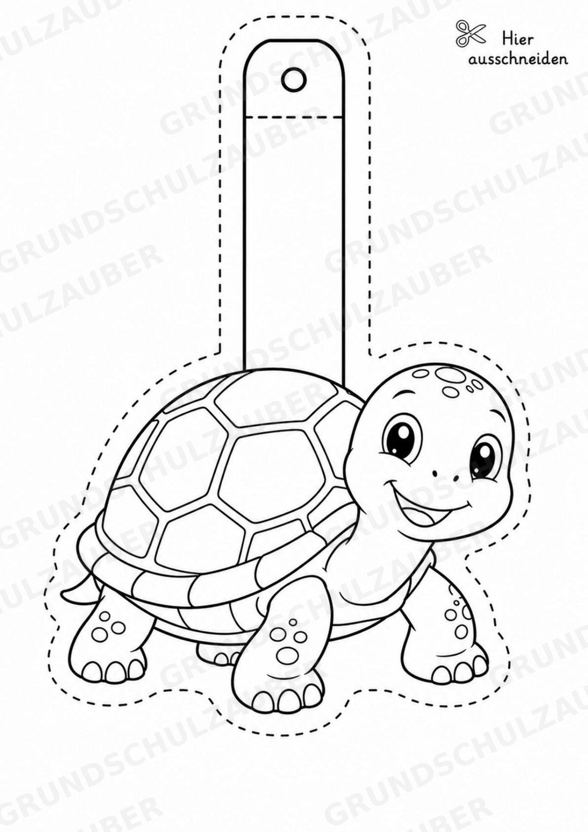 Schildkröte – Fensterdeko – Basteln – Ausmalbild – Ausschneiden – 15 Vorlagen – Materialseite 3