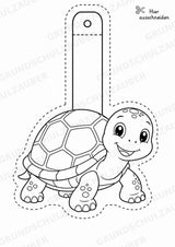 Schildkröte – Fensterdeko – Basteln – Ausmalbild – Ausschneiden – 15 Vorlagen – Materialseite 3