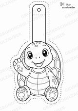 Schildkröte – Fensterdeko – Basteln – Ausmalbild – Ausschneiden – 15 Vorlagen – Materialseite 4