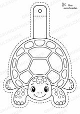 Schildkröte – Fensterdeko – Basteln – Ausmalbild – Ausschneiden – 15 Vorlagen – Materialseite 6