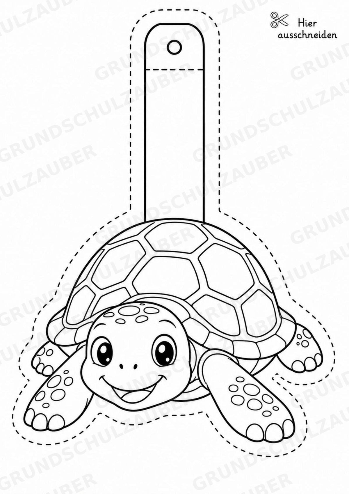 Schildkröte – Fensterdeko – Basteln – Ausmalbild – Ausschneiden – 15 Vorlagen – Materialseite 7