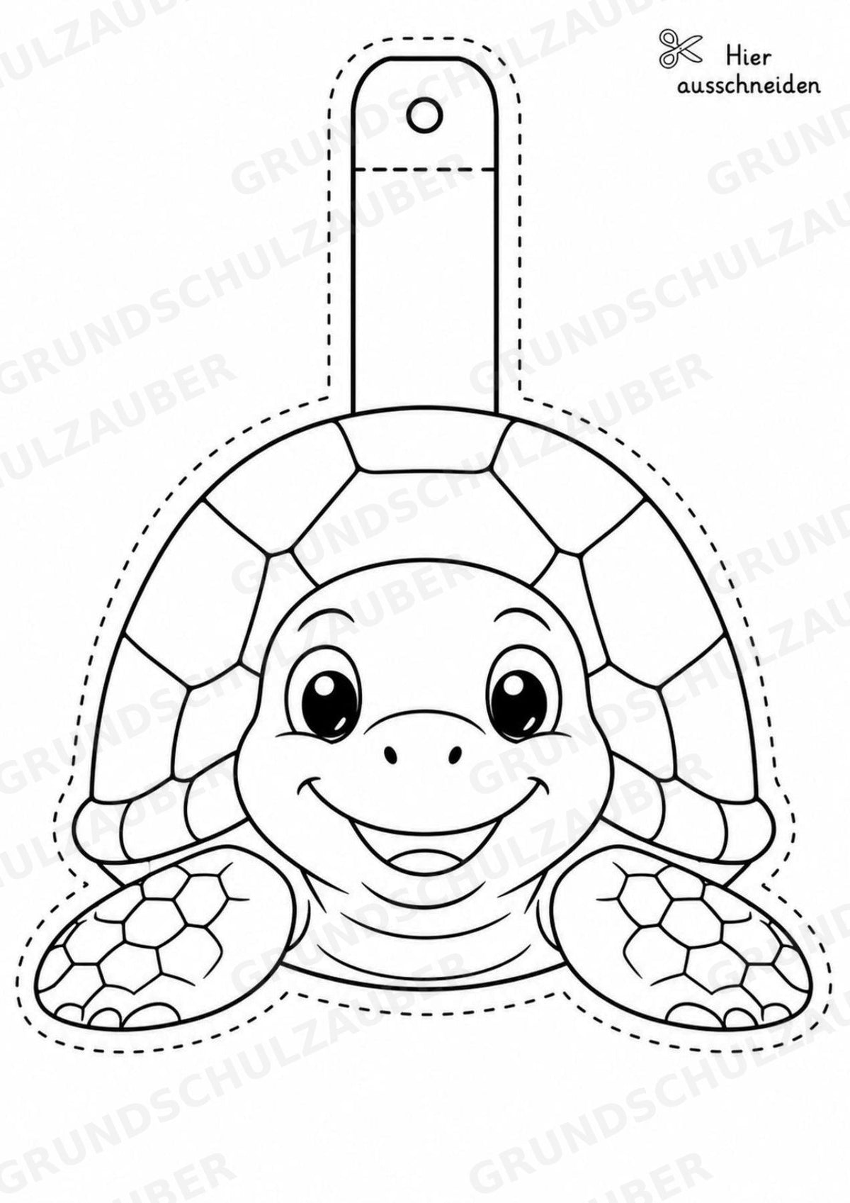 Schildkröte – Fensterdeko – Basteln – Ausmalbild – Ausschneiden – 15 Vorlagen – Materialseite 8