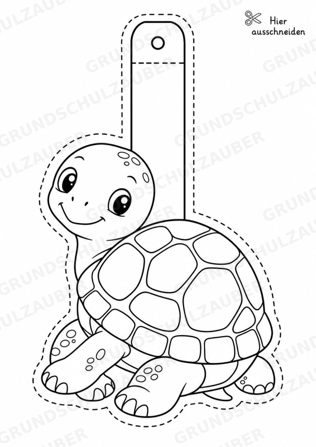 Schildkröte – Fensterdeko – Basteln – Ausmalbild – Ausschneiden – 15 Vorlagen – Materialseite 9