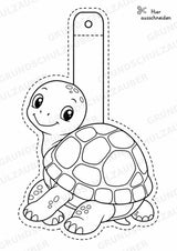 Schildkröte – Fensterdeko – Basteln – Ausmalbild – Ausschneiden – 15 Vorlagen – Materialseite 9