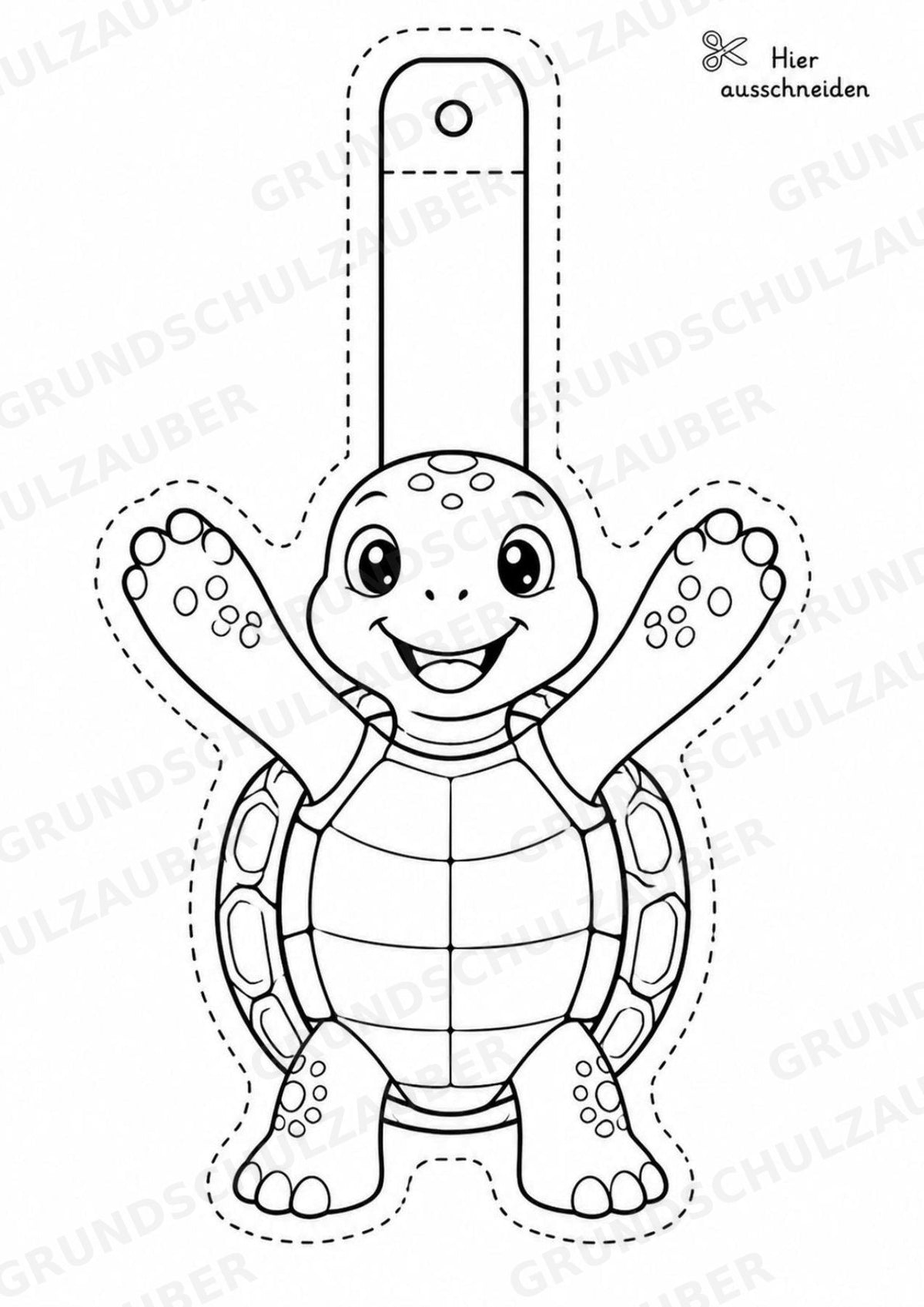 Schildkröte – Fensterdeko – Basteln – Ausmalbild – Ausschneiden – 15 Vorlagen – Materialseite 11