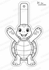 Schildkröte – Fensterdeko – Basteln – Ausmalbild – Ausschneiden – 15 Vorlagen – Materialseite 11