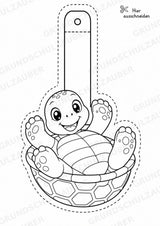Schildkröte – Fensterdeko – Basteln – Ausmalbild – Ausschneiden – 15 Vorlagen – Materialseite 15