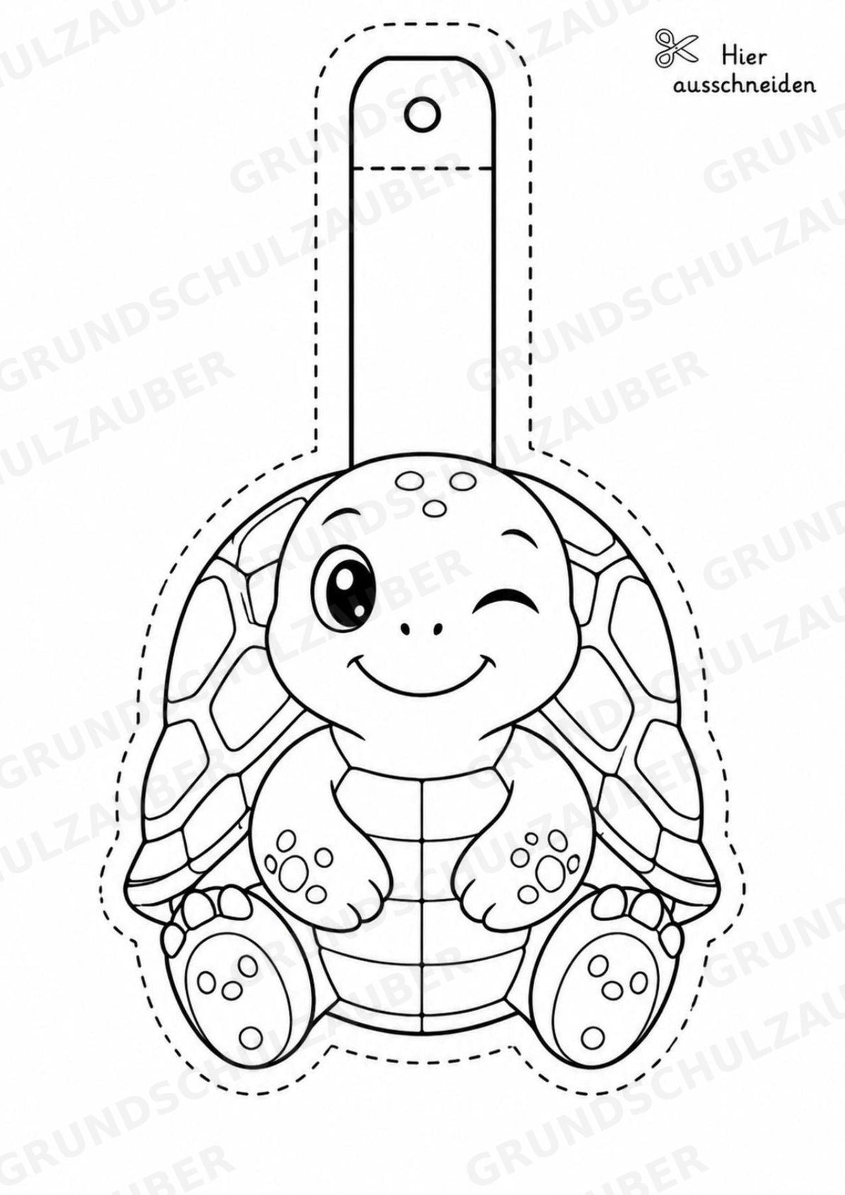 Schildkröte – Fensterdeko – Basteln – Ausmalbild – Ausschneiden – 15 Vorlagen – Materialseite 16