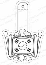 Südkorea – Fensterdeko – Basteln – Ausmalbild – Ausschneiden – 15 Vorlagen – Materialseite 8