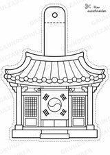Südkorea – Fensterdeko – Basteln – Ausmalbild – Ausschneiden – 15 Vorlagen – Materialseite 11