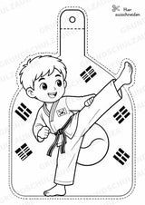 Südkorea – Fensterdeko – Basteln – Ausmalbild – Ausschneiden – 15 Vorlagen – Materialseite 14