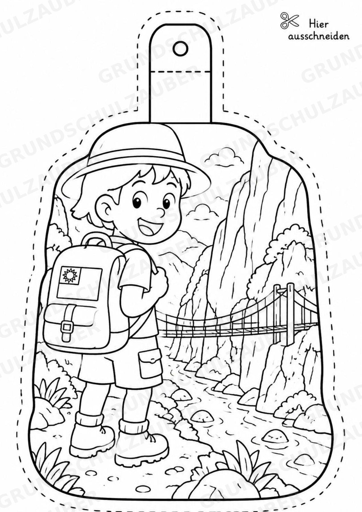 Taiwan – Fensterdeko – Basteln – Ausmalbild – Ausschneiden – 15 Vorlagen – Materialseite 9