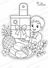 Taiwan – Fensterdeko – Basteln – Ausmalbild – Ausschneiden – 15 Vorlagen – Materialseite 13
