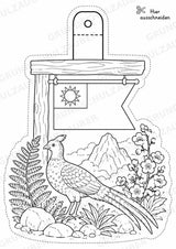 Taiwan – Fensterdeko – Basteln – Ausmalbild – Ausschneiden – 15 Vorlagen – Materialseite 15