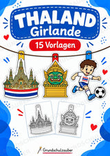 Thailand – Fensterdeko – Basteln – Ausmalbild – Ausschneiden – 15 Vorlagen – Cover