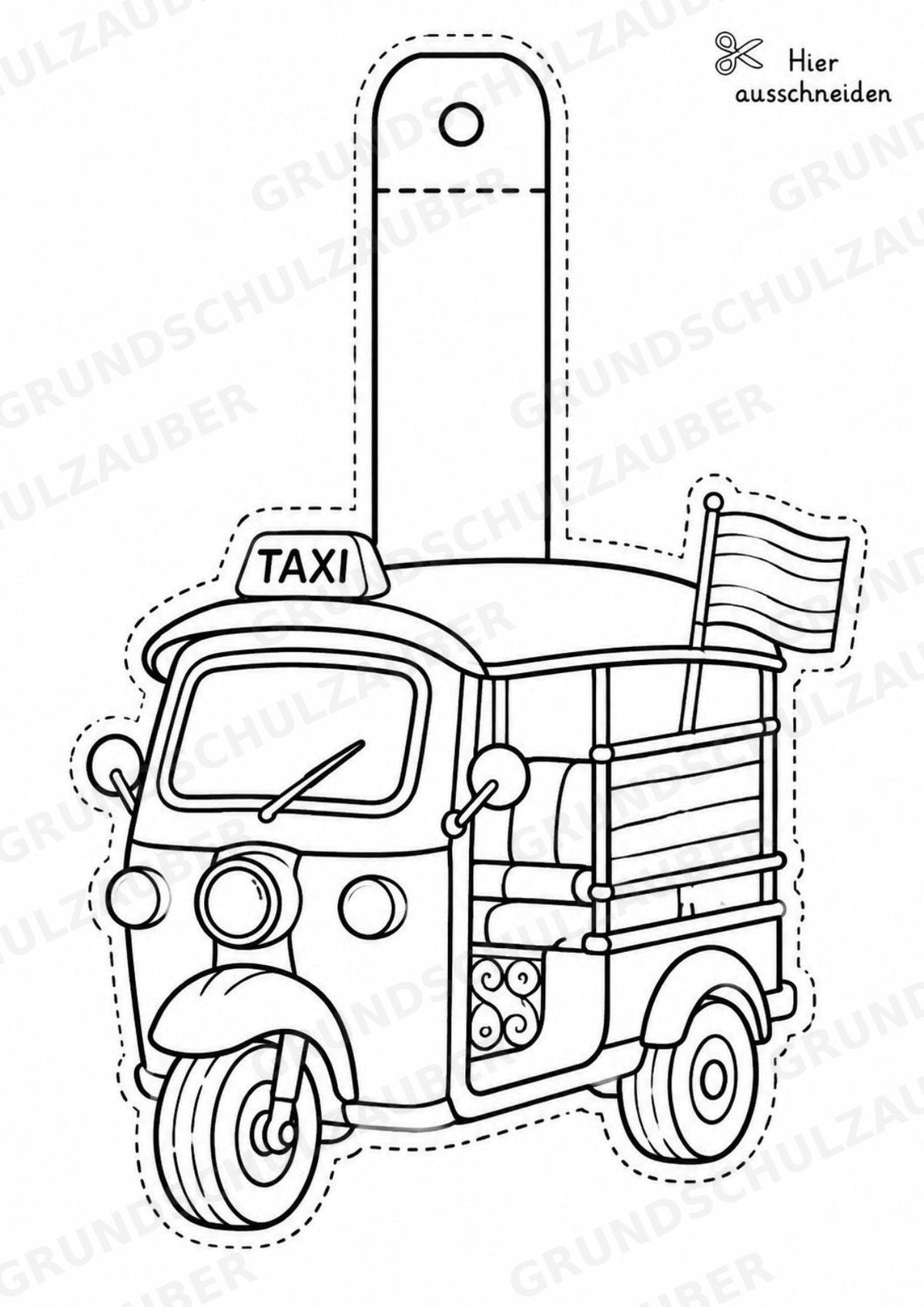 Thailand – Fensterdeko – Basteln – Ausmalbild – Ausschneiden – 15 Vorlagen – Materialseite 3