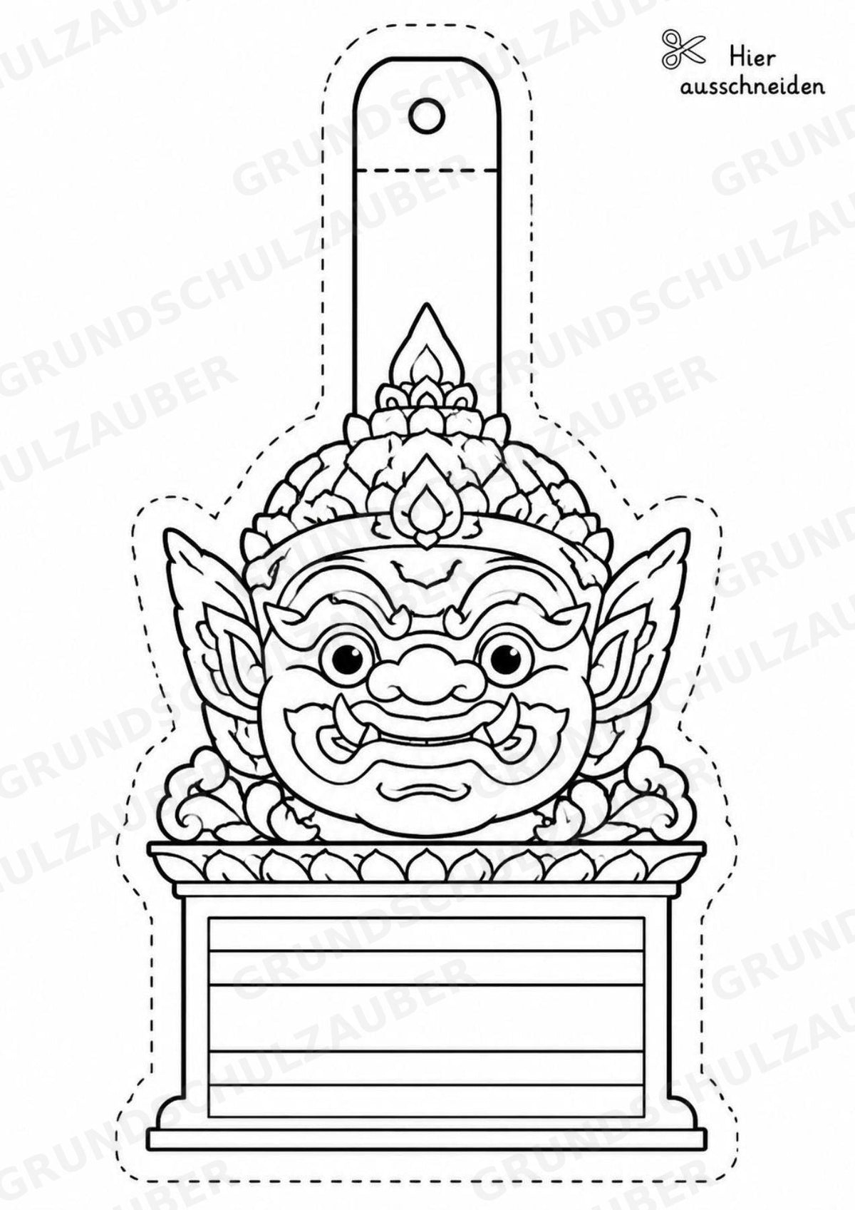 Thailand – Fensterdeko – Basteln – Ausmalbild – Ausschneiden – 15 Vorlagen – Materialseite 9