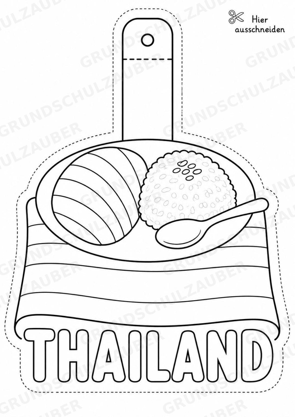 Thailand – Fensterdeko – Basteln – Ausmalbild – Ausschneiden – 15 Vorlagen – Materialseite 12