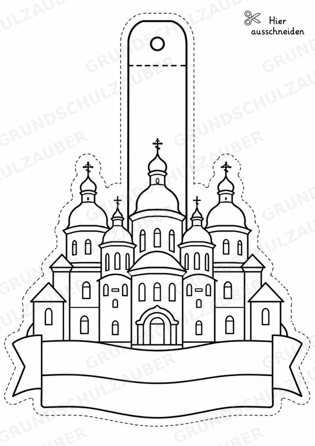 Ukraine – Fensterdeko – Basteln – Ausmalbild – Ausschneiden – 15 Vorlagen – Materialseite 3