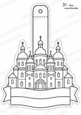 Ukraine – Fensterdeko – Basteln – Ausmalbild – Ausschneiden – 15 Vorlagen – Materialseite 3