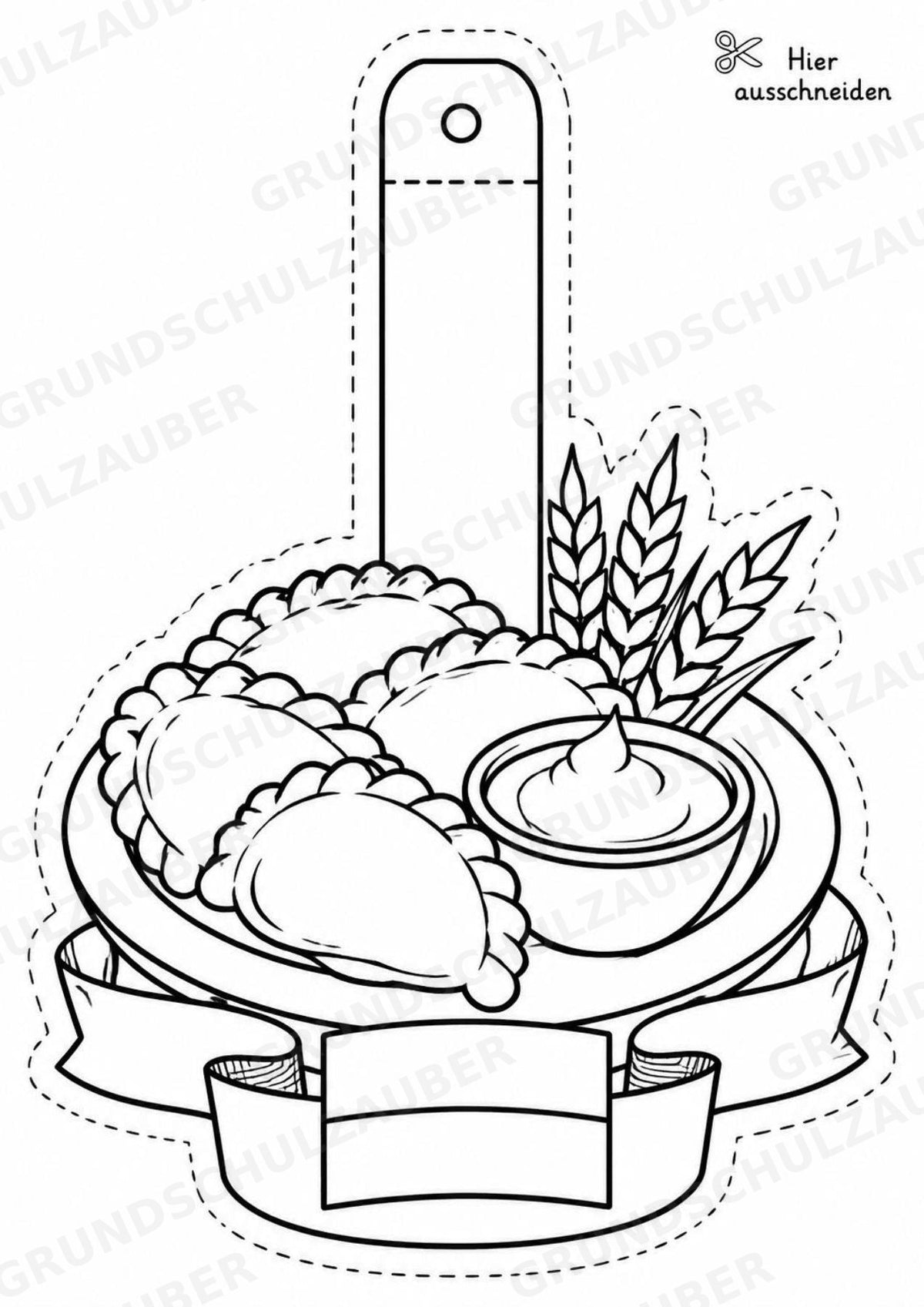 Ukraine – Fensterdeko – Basteln – Ausmalbild – Ausschneiden – 15 Vorlagen – Materialseite 11