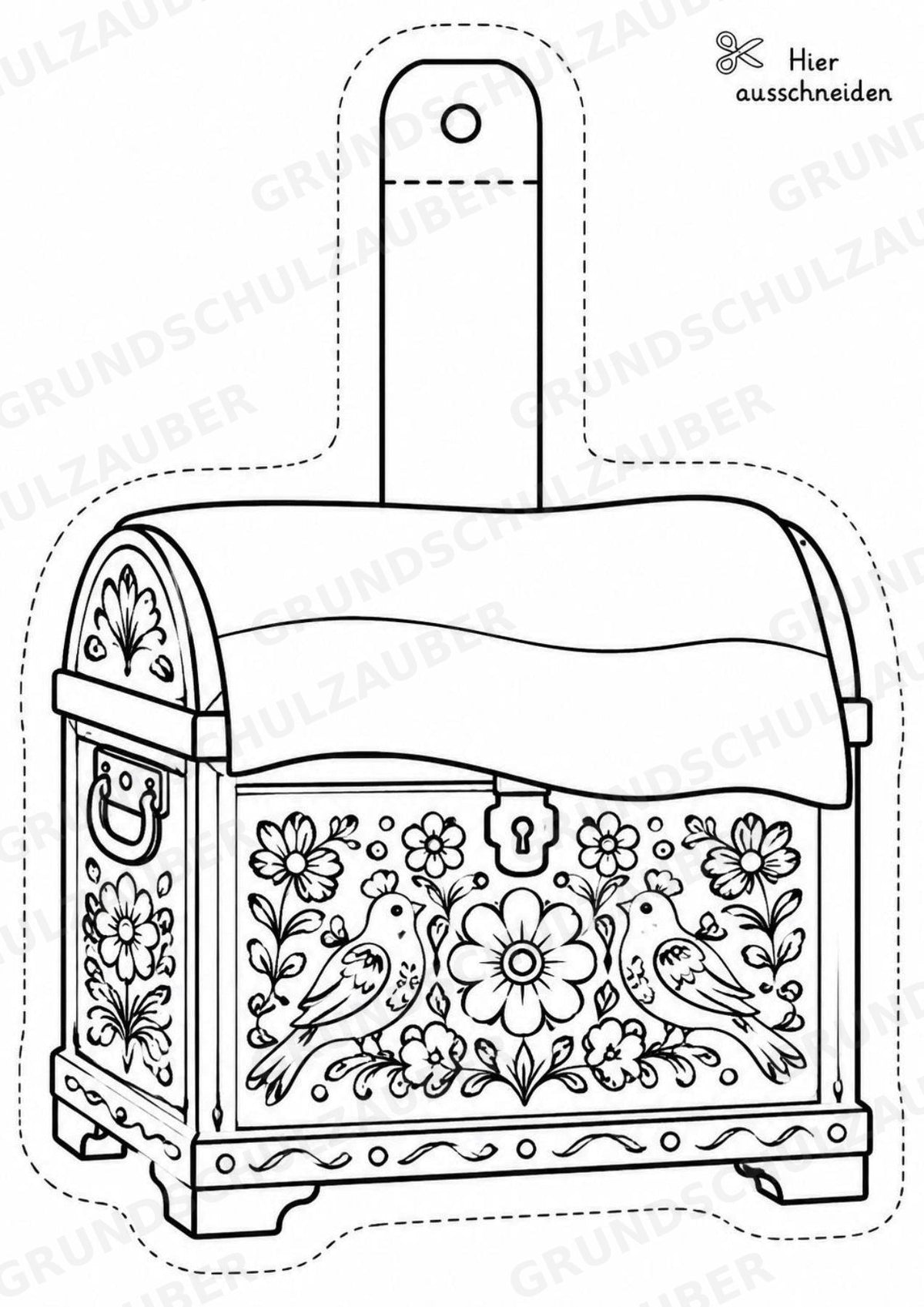 Ukraine – Fensterdeko – Basteln – Ausmalbild – Ausschneiden – 15 Vorlagen – Materialseite 12