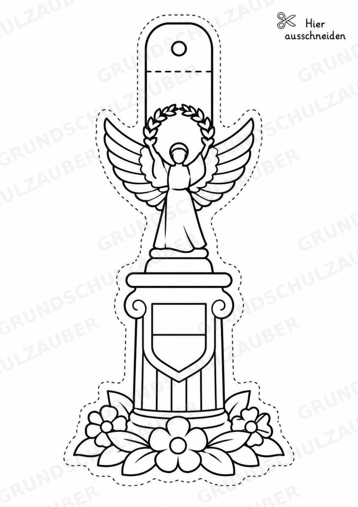 Ukraine – Fensterdeko – Basteln – Ausmalbild – Ausschneiden – 15 Vorlagen – Materialseite 16